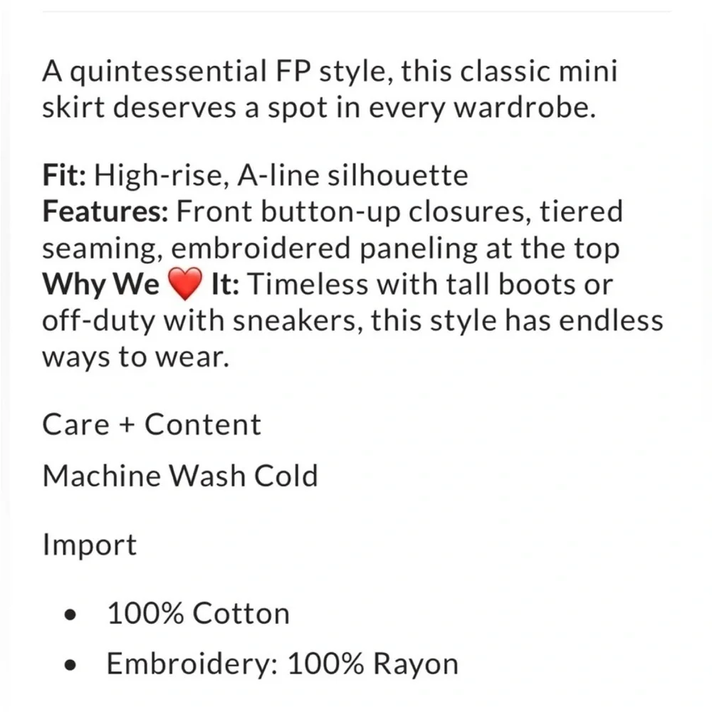 Free People August Mini Skirt SM